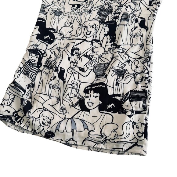 Betty & Veronica Comic Print Sleeveless Dress Size M Cotton Blend Womens Apparel - Picture 5 of 12